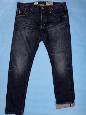 AG Adriano Goldschmied Kaihara Japanese Selvedge Tellis Selvedge Raw Jeans 34x30